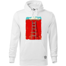 Magnolion Minimál piros létra v3 férfi pulóver - 19 szín, S-5XL férfi pulóver, kardigán