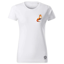 Magnolion Minimál róka zseb v2 női póló - 19 szín, XS-2XL női póló