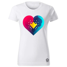 Magnolion Minimál szív v2 női póló - 19 szín, XS-2XL