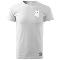 Magnolion Minimalista kocka cica zseb férfi póló - 19 szín, S-3XL