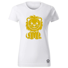 Magnolion Minimalista sárga oroszlán női póló - 19 szín, XS-2XL