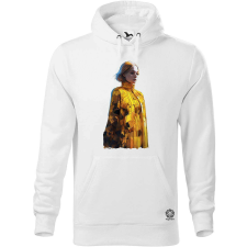 Magnolion Mozaik sárga ruhás nő v2 férfi pulóver - 19 szín, S-5XL férfi pulóver, kardigán