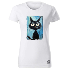 Magnolion Neoexpresszionista macska v5 női póló - 19 szín, XS-2XL női póló