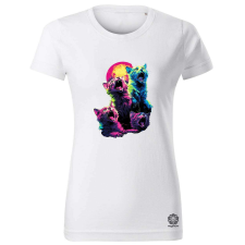 Magnolion Neon nyávogás v1 női póló - 19 szín, XS-2XL női póló