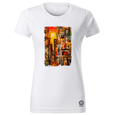 Magnolion NYC naplemente Basquiat graffiti v1 női póló - 19 szín, XS-2XL női póló
