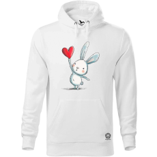 Magnolion Nyuszi szíves lufival v2 férfi pulóver - 19 szín, S-5XL