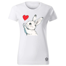 Magnolion Nyuszi szíves lufival v4 női póló - 19 szín, XS-2XL