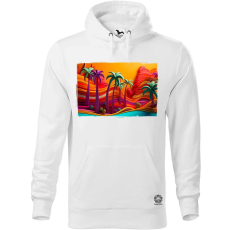 Magnolion Pálmák papírművészet v2 férfi pulóver - 19 szín, S-5XL