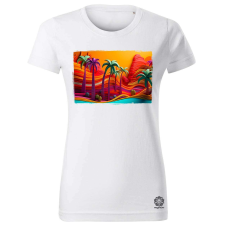 Magnolion Pálmák papírművészet v2 női póló - 19 szín, XS-2XL női póló