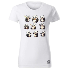 Magnolion Panda kollázs v1 női póló - 19 szín, XS-2XL női póló