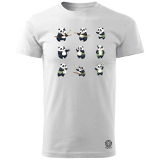 Magnolion Panda kollázs v4 férfi póló - 19 szín, S-3XL