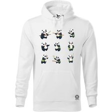Magnolion Panda kollázs v4 férfi pulóver - 19 szín, S-5XL férfi pulóver, kardigán