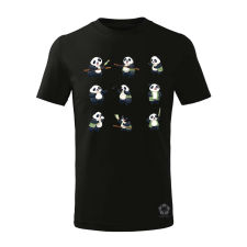 Magnolion Panda kollázs v4 gyerek póló - 11 szín, 4-12 éves gyerek póló