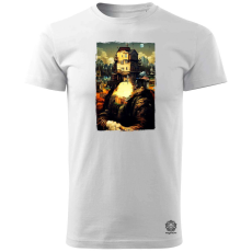 Magnolion Pareidolia Mona Lisa város fantázia v2 férfi póló - 19 szín, S-3XL
