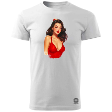 Magnolion Pin-up girl portré v4 férfi póló - 19 szín, S-3XL férfi póló