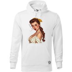 Magnolion Pin-up girl portré v7 férfi pulóver - 19 szín, S-5XL
