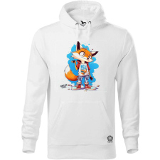 Magnolion Piros cipős róka lány férfi pulóver - 19 szín, S-5XL férfi pulóver, kardigán