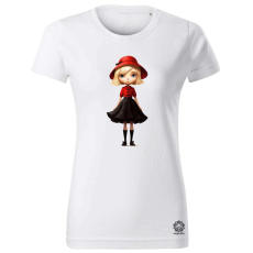 Magnolion Piros sapkás lány női póló - 19 szín, XS-2XL