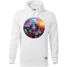 Magnolion Pixelart bakelit az űrben v7 férfi pulóver - 19 szín, S-5XL