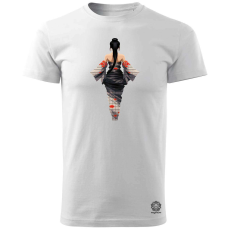 Magnolion Pixelart Gésa hátulról v7 férfi póló - 19 szín, S-3XL
