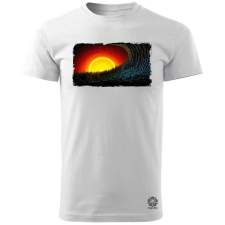 Magnolion Pointillizmus Naplemente férfi póló - 19 szín, S-3XL férfi póló