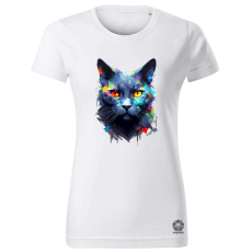 Magnolion Poligon macska v4 női póló - 19 szín, XS-2XL