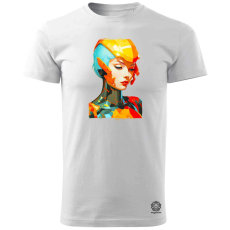 Magnolion Pop art cyberpunk portré v5 férfi póló - 19 szín, S-3XL