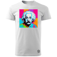 Magnolion Pop art Einstein v12 férfi póló - 19 szín, S-3XL férfi póló