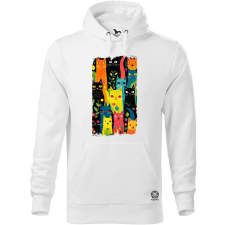 Magnolion Pop art graffiti macska v3 férfi pulóver - 19 szín, S-5XL férfi pulóver, kardigán