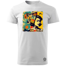 Magnolion Pop art kollázs v3 férfi póló - 19 szín, S-3XL
