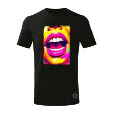 Magnolion Pop art száj v1 gyerek póló - 11 szín, 4-12 éves