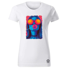 Magnolion Popart macskanő v6 női póló - 19 szín, XS-2XL női póló