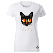 Magnolion Pozitív alakzat negatív tér macska v11 női póló - 19 szín, XS-2XL női póló