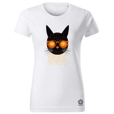 Magnolion Pozitív alakzat negatív tér macska v6 női póló - 19 szín, XS-2XL női póló