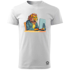 Magnolion Programozó oroszlán v1 férfi póló - 19 szín, S-3XL férfi póló