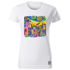 Magnolion Pszichedelikus épületek v3 női póló - 19 szín, XS-2XL női póló
