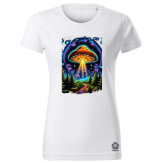 Magnolion Pszichedelikus gomba UFO v4 női póló - 19 szín, XS-2XL