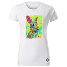 Magnolion Pszichedelikus nyuszi v35 női póló - 19 szín, XS-2XL női póló