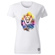 Magnolion Pszichedelikus oroszlán v6 női póló - 19 szín, XS-2XL