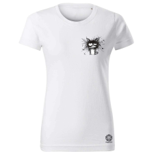 Magnolion Rajz cica zseb v17 női póló - 19 szín, XS-2XL női póló