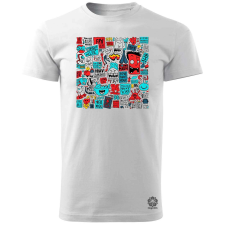 Magnolion Rajzfilm bélyegek v3 férfi póló - 19 szín, S-3XL férfi póló
