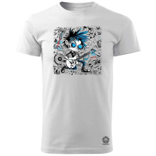 Magnolion Rajzfilm punk srác v4 férfi póló - 19 szín, S-3XL férfi póló