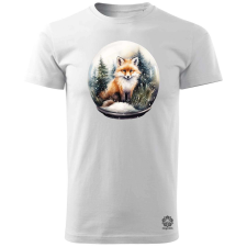Magnolion Róka hógömb v3 férfi póló - 19 szín, S-3XL férfi póló