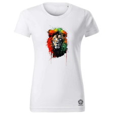 Magnolion Színes oroszlán portré v1 női póló - 19 szín, XS-2XL női póló