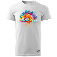 Magnolion Szivárvány város v2 férfi póló - 19 szín, S-3XL