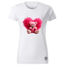 Magnolion Szíves maci v3 női póló - 19 szín, XS-2XL női póló