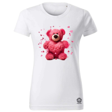 Magnolion Szíves maci v4 női póló - 19 szín, XS-2XL