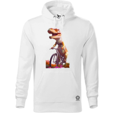 Magnolion Szürreál dinó bicajozik v1 férfi pulóver - 19 szín, S-5XL férfi pulóver, kardigán