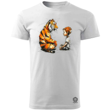 Magnolion Tigris és gyerek rajz férfi póló - 19 szín, S-3XL