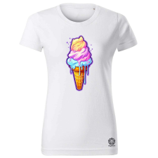 Magnolion Vibráló vektor fagyi v3 női póló - 19 szín, XS-2XL női póló